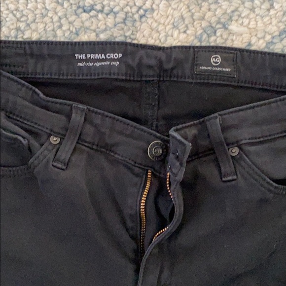 AG Prima Crop Mid Rise Cigarette Crop in Black - Picture 3 of 7